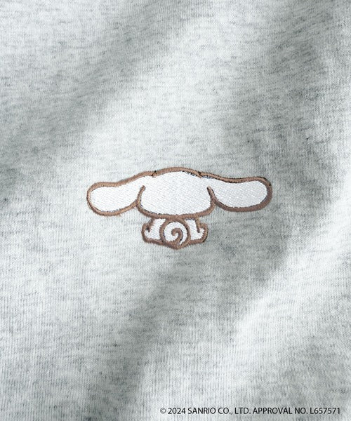 【Sanrio characters/サンリオキャラクターズ】大人っぽく推せる。綿100％バックサンリオキャラ刺繍半袖コンパクトTシャツ（半袖） ce1330038