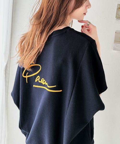 センスが光る。バック刺繍裏毛プルオーバー ce1020204