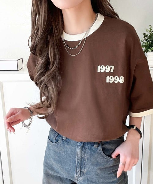 ゆるっとカジュアルに。半袖リンガーフロッキーテニスTシャツ ce1020214