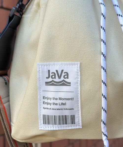 《JaVa ジャバコラボ》お洒落映え。ジャガードテープ２WAY巾着バッグ jv1159009