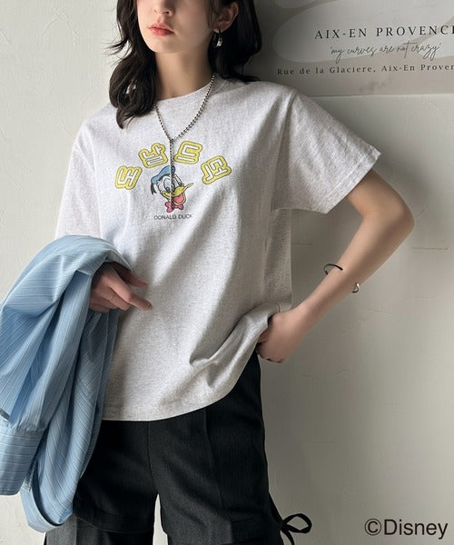 韓国風が今っぽい。ディズニーキャラクターデザイン半袖Tシャツ ce1330036