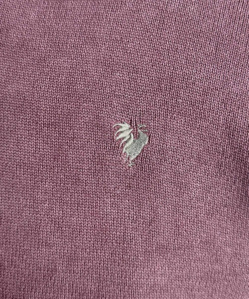 【Classical Origin】「自分ウケ最強。」綿100％刺繍入りピグメント加工Vネックセーター／Pigment-Dyed 100% Cotton Embroidered V-Neck Sweater co0780016