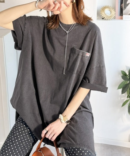 《JaVaジャバコラボ》大人のこなれ感漂う。 綿100％ビッグポケットオーバーサイズTシャツ（半袖） jv1260540