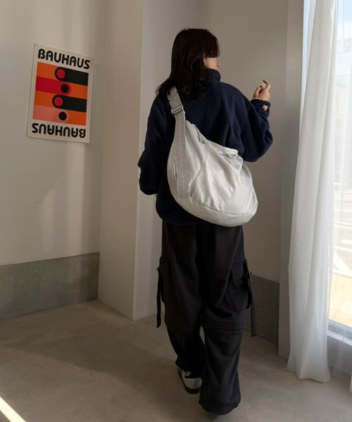 《JaVaジャバコラボ》軽量×大容量◎ラフにキマる上質感。BIGフェイクレザーワンショルダーバッグ(ユニセックス) jv1070254