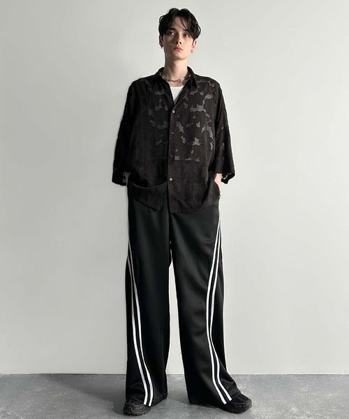 Sheer Jacquard Dolman Sleeve Shirt／フラワー柄シアージャカードドルマンシャツ co1150008