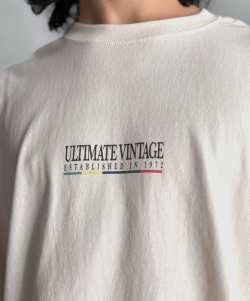 《JaVaジャバコラボ》ヴィンテージ感漂う綿100%クラシックカーグラフィックTシャツ（長袖） jo1150067