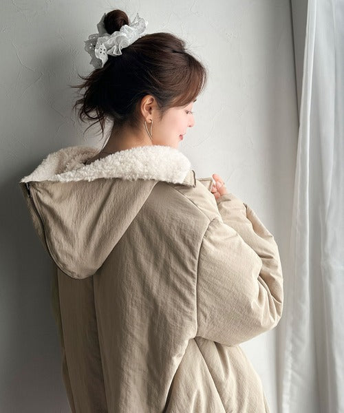 《JaVaジャバコラボ》セーラー風カラーがあざとい。中綿バルーンシルエットブルゾン（長袖） jv1070168