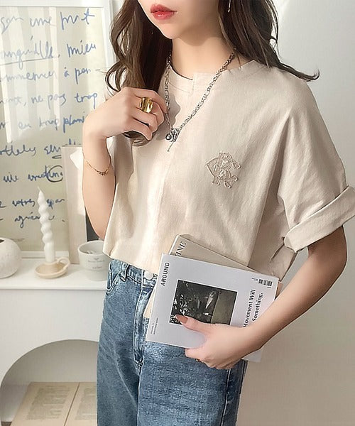 《JaVaジャバコラボ》綿100％!こだわり満載の自信アイテム☆切替BODYロゴTシャツ（半袖） jv1330014