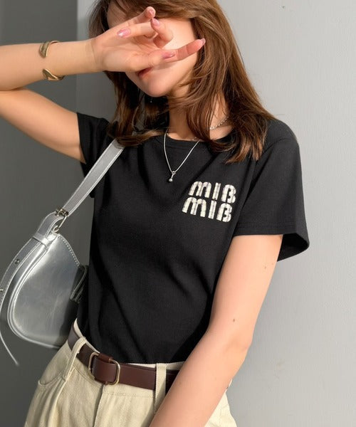 【mily bilet】スタイルよく、着心地いい。絶対使えるシンプルT♪ワッペンコンパクトTシャツ（半袖） mi1329084