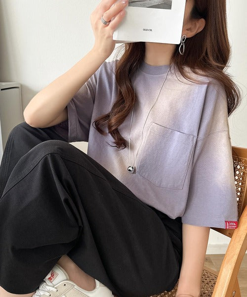 《JaVaジャバコラボ》唯一無二のヴィンテージ感。オーバーサイズシルエットのスプレーダイポケットTシャツ（半袖） jv1020359