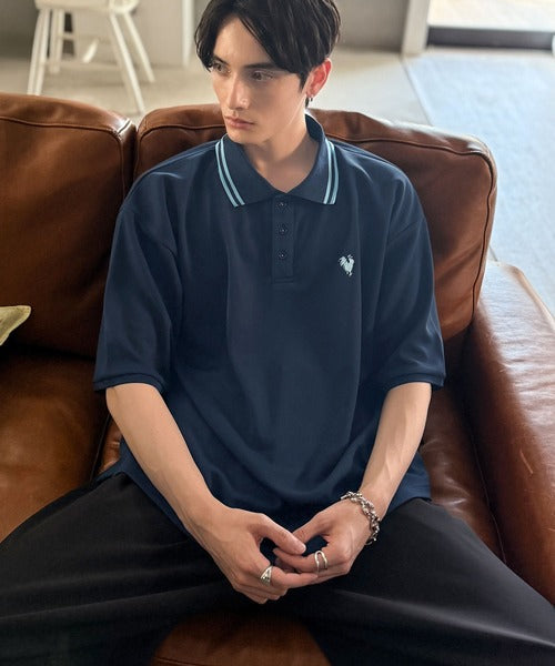 「洗練を纏う、上質な日常。」刺繍入りハイクオリティダブルフェイス素材ポロシャツ／Embroidered High-Quality Double Face Polo co1150026