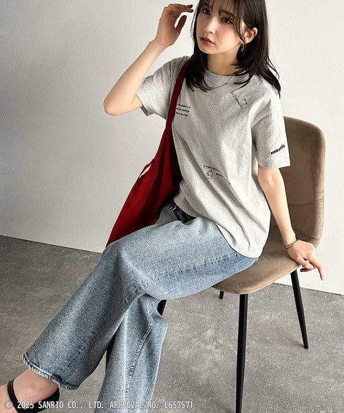 【Sanrio characters/サンリオキャラクターズ】綿100％!かわいい魅力サンリオキャラクターズ刺繍半袖Tシャツ ce1330035