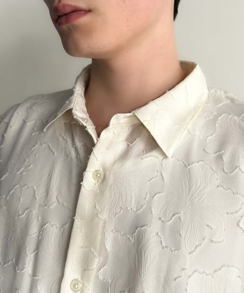 Sheer Jacquard Dolman Sleeve Shirt／フラワー柄シアージャカードドルマンシャツ co1150008