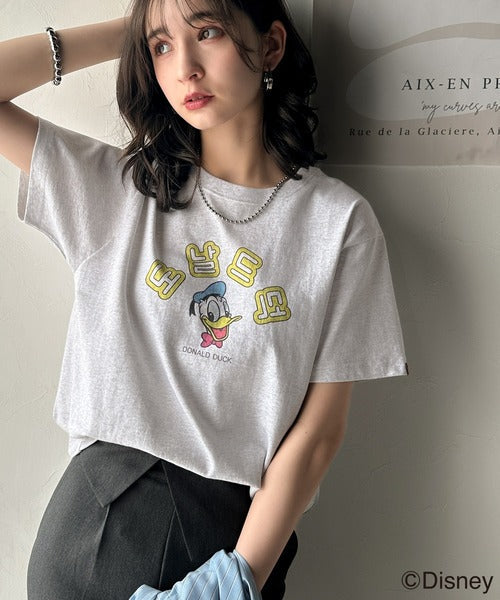 韓国風が今っぽい。ディズニーキャラクターデザイン半袖Tシャツ ce1330036