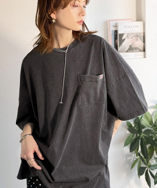 《JaVaジャバコラボ》大人のこなれ感漂う。 綿100％ビッグポケットオーバーサイズTシャツ（半袖） jv1260540