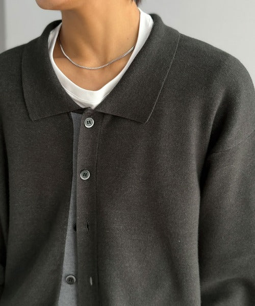 きちんと感に、差し色の遊び心を。ミラノリブ配色ニットシャツ / MILANO RIB COLOR BLOCK KNIT SHIRT co1020004