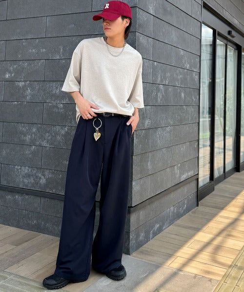 【Classical Origin】「進化系ベーシック。」セミカーブライン ワンタックスラックス／Curved Line One-Tuck Slacks co0780001