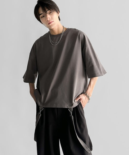 Belt Design Transformable Cropped T-Shirt／脱着式ベルトデザインショート丈Tシャツ co1150015