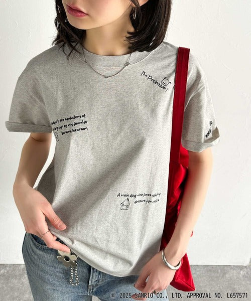 【Sanrio characters/サンリオキャラクターズ】綿100％!かわいい魅力サンリオキャラクターズ刺繍半袖Tシャツ ce1330035
