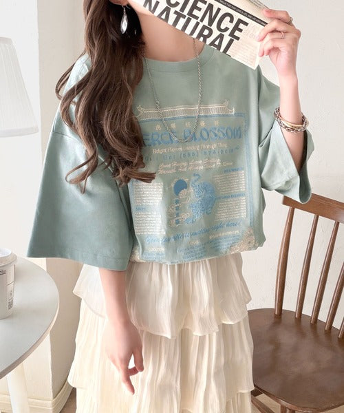《JaVaジャバコラボ》着るだけで主役級。前後2way刺繍グラフィックオーバーサイズTシャツ jv1260547