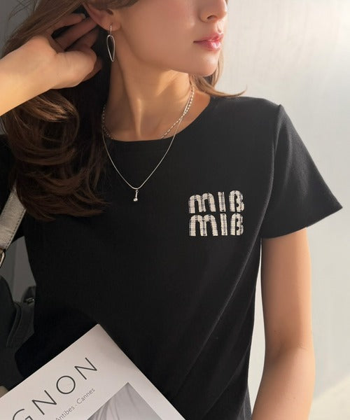 【mily bilet】スタイルよく、着心地いい。絶対使えるシンプルT♪ワッペンコンパクトTシャツ（半袖） mi1329084