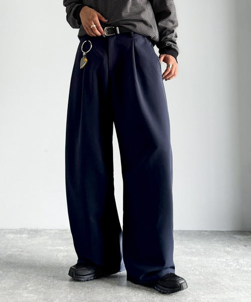 【Classical Origin】「進化系ベーシック。」セミカーブライン ワンタックスラックス／Curved Line One-Tuck Slacks co0780001