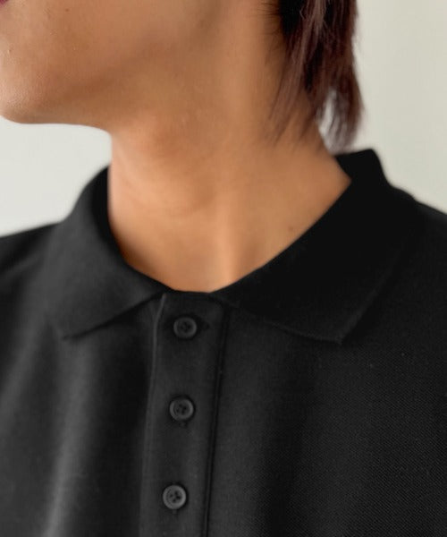 【Classical Origin】「上質な日常。」胸刺繍入り鹿の子ポロシャツ（長袖）／Embroidery Basic Polo Shirt co1150052