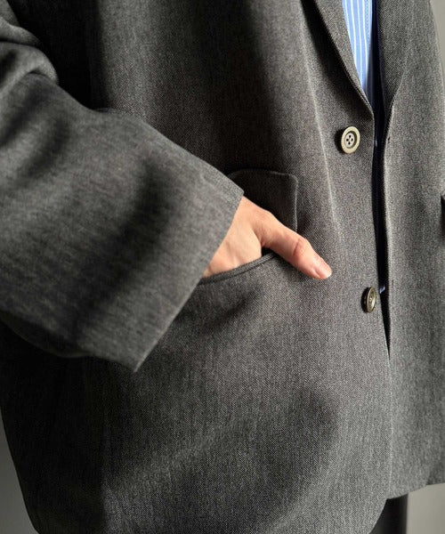 【classical origin】「際立つ、風格。」袖タックオーバーサイズジャケット（長袖）／Tucked sleeves oversized jacket ao1265014