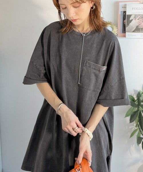 《JaVaジャバコラボ》大人のこなれ感漂う。 綿100％ビッグポケットオーバーサイズTシャツ（半袖） jv1260540