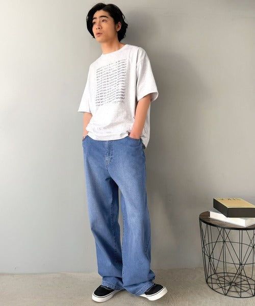 《JaVaジャバコラボ》【接触冷感・速乾機能付き】清涼素材で夏でもデニムをヘビロテ！ブラスト加工 バックデザイン リラックスフィット ジーンズ jo1150088