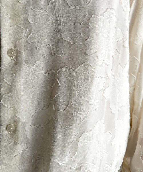 Sheer Jacquard Dolman Sleeve Shirt／フラワー柄シアージャカードドルマンシャツ co1150008