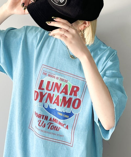 《JaVa ジャバコラボ》キャッチーな大人Tee。綿100%ピグメントロゴビッグTシャツ jv1029024