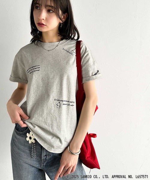 【Sanrio characters/サンリオキャラクターズ】綿100％!かわいい魅力サンリオキャラクターズ刺繍半袖Tシャツ ce1330035