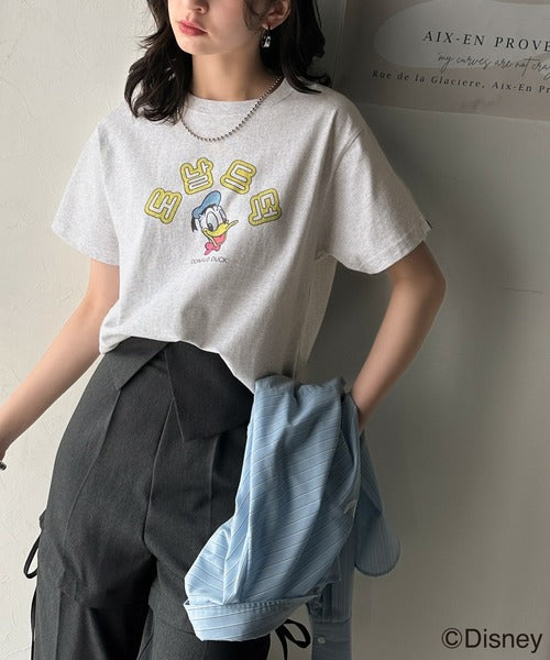 韓国風が今っぽい。ディズニーキャラクターデザイン半袖Tシャツ ce1330036