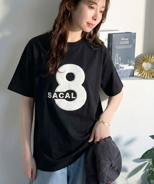 【前後2way】快適素材、立体刺繍がアクセントに♪綿100％デザインナンバリングサガラ刺繍T ce1350008