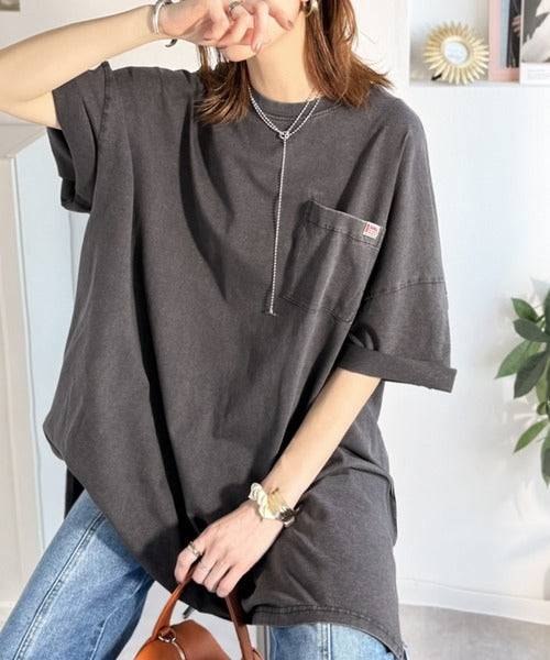《JaVaジャバコラボ》大人のこなれ感漂う。 綿100％ビッグポケットオーバーサイズTシャツ（半袖） jv1260540