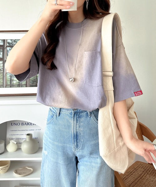 《JaVaジャバコラボ》唯一無二のヴィンテージ感。オーバーサイズシルエットのスプレーダイポケットTシャツ（半袖） jv1020359