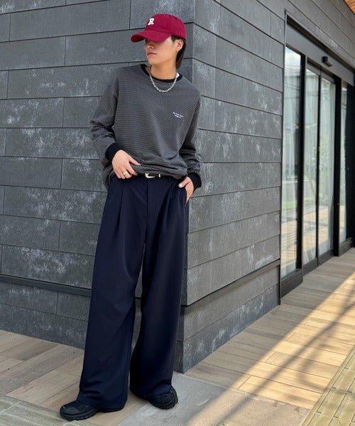 【Classical Origin】「進化系ベーシック。」セミカーブライン ワンタックスラックス／Curved Line One-Tuck Slacks co0780001