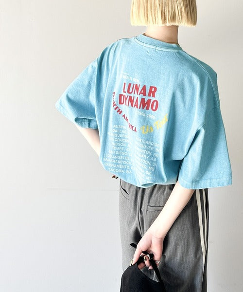 《JaVa ジャバコラボ》キャッチーな大人Tee。綿100%ピグメントロゴビッグTシャツ jv1029024