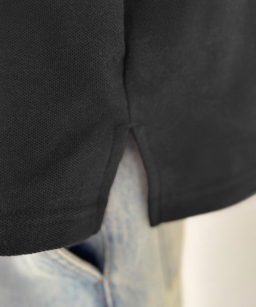 【Classical Origin】「上質な日常。」胸刺繍入り鹿の子ポロシャツ（長袖）／Embroidery Basic Polo Shirt co1150052