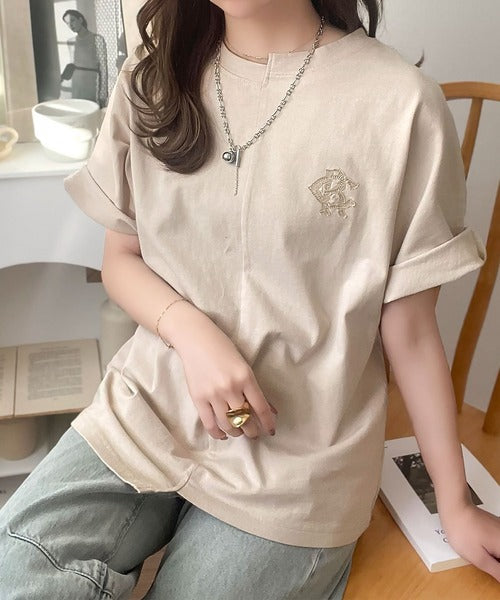 《JaVaジャバコラボ》綿100％!こだわり満載の自信アイテム☆切替BODYロゴTシャツ（半袖） jv1330014