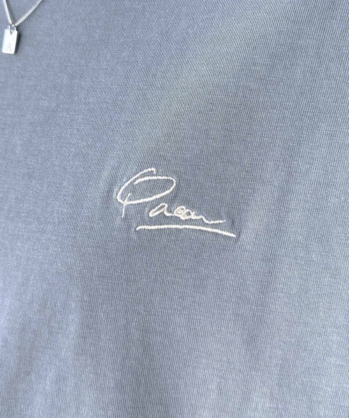 愛らしさを纏った。綿100％英字胸刺繍キャンディースリーブシルケットカットソー(長袖) ce1260394