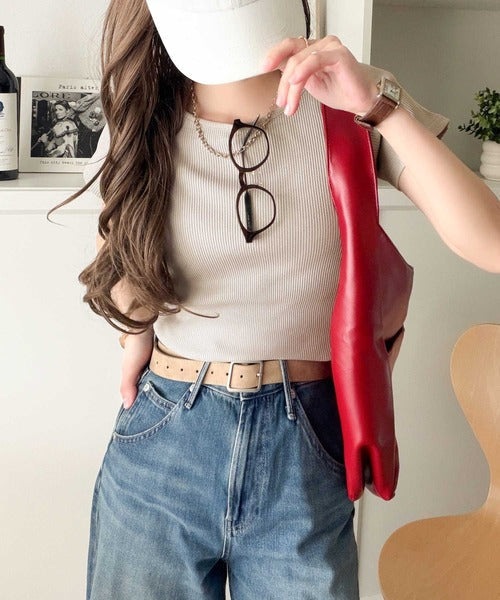 毎日にちょうどいい、きれいめRIB。ラグラン×リブで叶える、すっきり美シルエット！クルーネックラグランRIBトップス(半袖） ce1260618