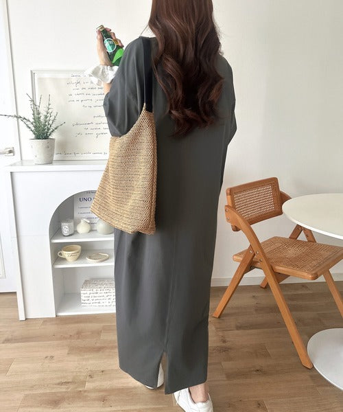 《JaVa ジャバコラボ》ゆるっと１枚コーデの主役♪綿100%ヴィンテージプリント半袖刺繍ワンピース jv1260623