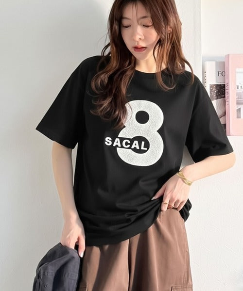 【前後2way】快適素材、立体刺繍がアクセントに♪綿100％デザインナンバリングサガラ刺繍T ce1350008