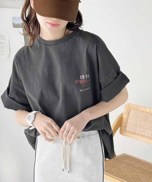 《Javaジャバコラボ》ゆるっとカジュアルに着こなす。綿100%ピグメント加工グラフィックプリントTシャツ＆ロンT(半袖)(長袖) jv1050148