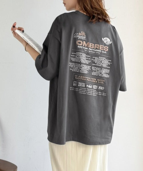 《JaVaジャバコラボ》お洒落見え抜群。大人カジュアルなゆったり半袖T。バック刺繍ビッグTEE（半袖） jv1260550