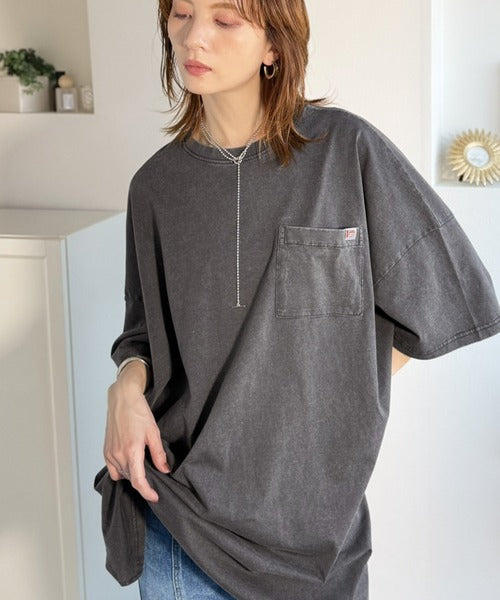 《JaVaジャバコラボ》大人のこなれ感漂う。 綿100％ビッグポケットオーバーサイズTシャツ（半袖） jv1260540