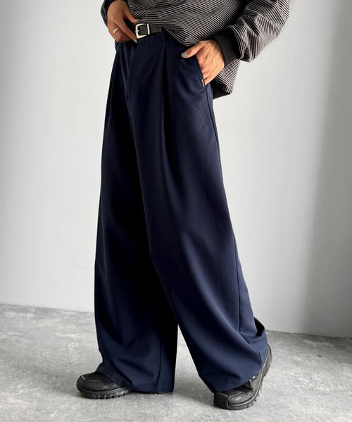 【Classical Origin】「進化系ベーシック。」セミカーブライン ワンタックスラックス／Curved Line One-Tuck Slacks co0780001