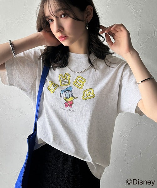 韓国風が今っぽい。ディズニーキャラクターデザイン半袖Tシャツ ce1330036